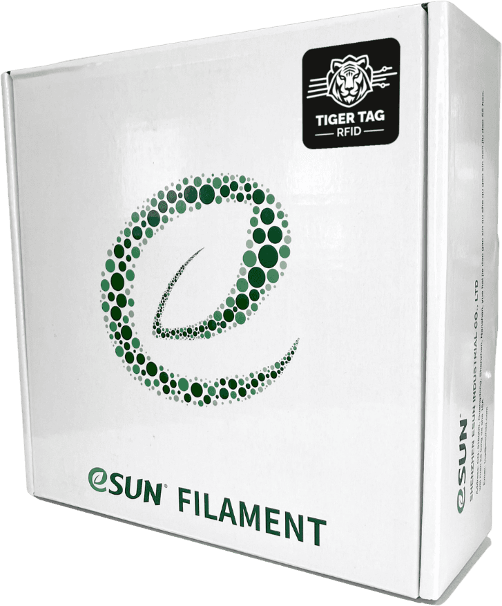 eSun filament box carrying the TigerTag mark