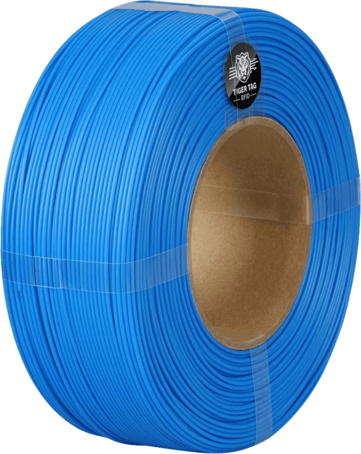 A filament spool carrying its NFC tag